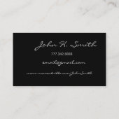 写真を含むシニア・プロファイル・カード 名刺 (裏面)