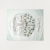 写真を含むファミリーツリー懇親会背景バナー タペストリー (正面(横))