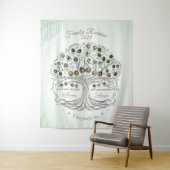 写真を含むファミリーツリー懇親会背景バナー タペストリー (インサイチュ)