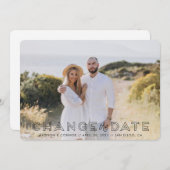 写真を変更した日程のお知らせカード 招待状 (正面/裏面)