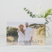 写真を変更した日程のお知らせカード 招待状 (スタンド正面)