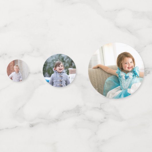 写真を変更して自分の写真を作成パーソナライズされたする コンフェッティ (裏面)