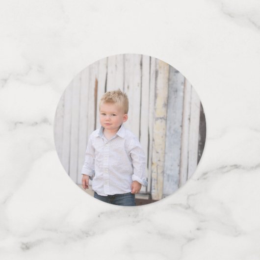 写真を変更して自分の写真を作成パーソナライズされたする コンフェッティ (スモール正面)