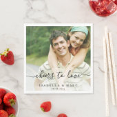 写真を愛する応援結婚ズ スタンダードランチョンナプキン (インサイチュ)