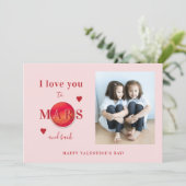 写真を愛する火星かわいいピンクのバレンタインデー シーズンカード (スタンド正面)