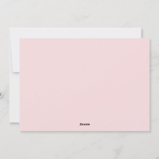 写真を愛する火星かわいいピンクのバレンタインデー シーズンカード (裏面)