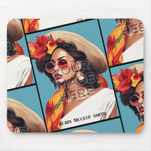 写真を押す写真を追加するパーソナライズされたカスタムマウスパッド マウスパッド (正面)