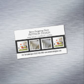 写真を持つはっきりしたな専門のインテリア・デザイナー マグネット名刺 (インサイチュ)