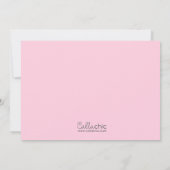 写真を持つチケットのスタイルの招待状-黄色いピンク 招待状 (裏面)