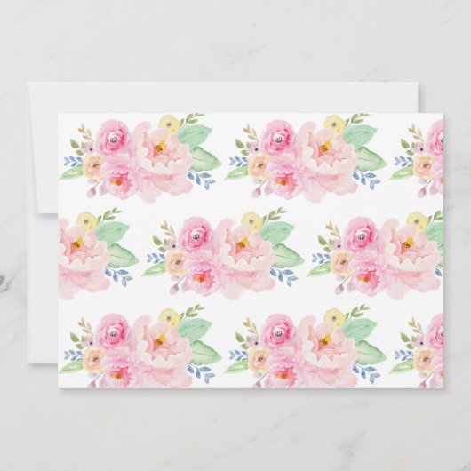 写真を持つユニコーンの誕生日の招待状 招待状 (裏面)