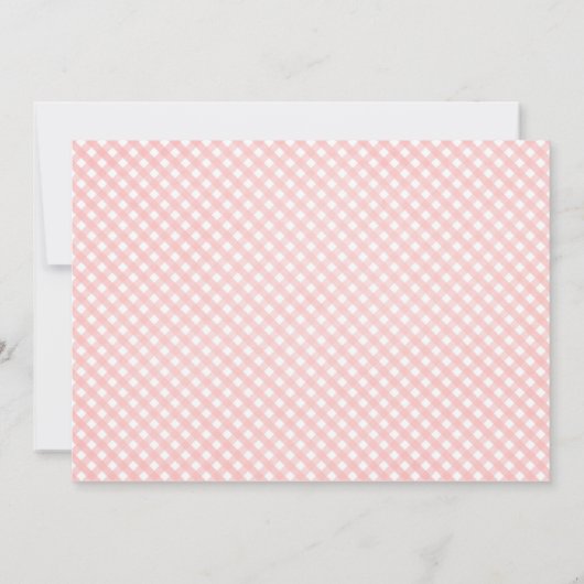 写真を持つ少女のための動物園のパーティーを盗む家畜 招待状 (裏面)