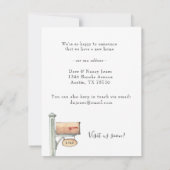 写真を持つ新しいホームの引越し案内カード ノートカード (裏面)