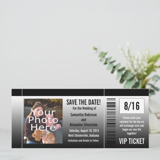 写真を持つ日付のチケットの招待状を救って下さい セーブザデート (スタンド正面)