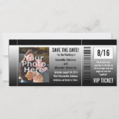 写真を持つ日付のチケットの招待状を救って下さい セーブザデート (正面)