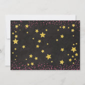 写真を持つ誕生日の招待状を跳んで下さい及び遊んで下さい 招待状 (裏面)