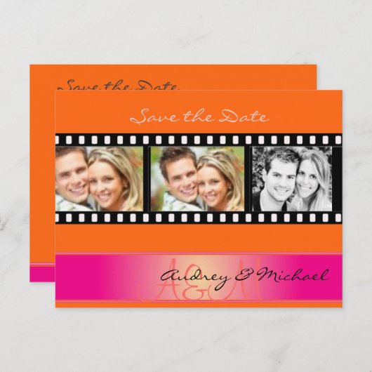 写真を挿入する日付はがきを保存する 案内ポストカード (正面/裏面)