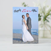 写真を撮った後も幸せに- 3x5結婚の発表 招待状 (スタンド正面)