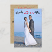 写真を撮った後も幸せに- 3x5結婚の発表 招待状 (正面/裏面)