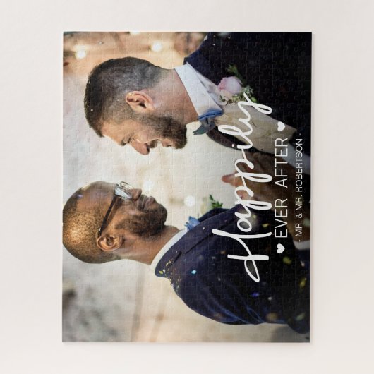 写真を撮った後結婚ずっと楽しパーソナライズされたく ジグソーパズル (縦)