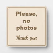 写真を撮らない フォトプラーク (正面)