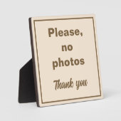 写真を撮らない フォトプラーク (正面)