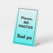 写真を撮らない 台座サイン (正面)