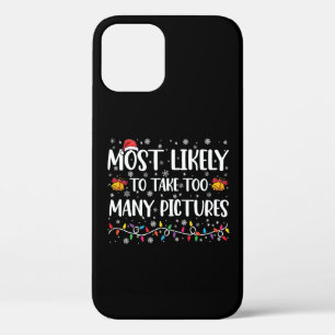 写真を撮りすぎる家族のクリスマス iPhone 12 PROケース