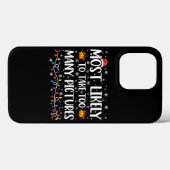 写真を撮りすぎる家族のクリスマス Case-Mate iPhoneケース (裏面 (横))