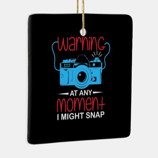 写真を撮る人は一瞬でも驚くかもしれない セラミックオーナメント (右)