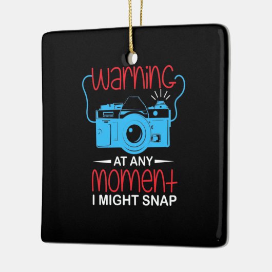 写真を撮る人は一瞬でも驚くかもしれない セラミックオーナメント (左)