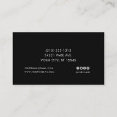 写真を撮る会社またはイベントロゴブラックビジネス  名刺 (裏面)