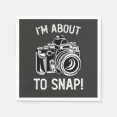 写真を撮ろうとしているおもしろい スタンダードカクテルナプキン (正面)