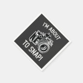 写真を撮ろうとしているおもしろい スタンダードカクテルナプキン (角)