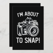 写真を撮ろうとしているおもしろい 招待状 (正面/裏面)