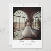 写真を添えた結婚式の招待 招待状 (正面)