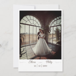 写真を添えた結婚式の招待 招待状