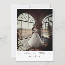 写真を添えた結婚式の招待 招待状