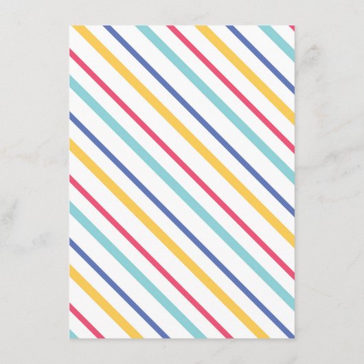 写真を添えた5回目の誕生日パーティーの招待状 エンクロージャーカード (裏面)