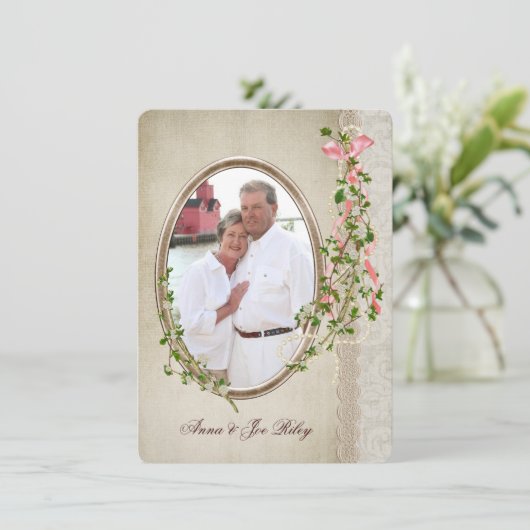 写真を用いた更新の誓パーソナライズされたい 招待状 (スタンド正面)