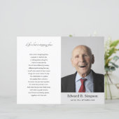 写真を用いた生活葬式プログラムのお祝い (スタンド正面)