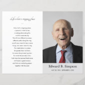 写真を用いた生活葬式プログラムのお祝い (正面)