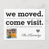 写真を移動した訪問来タイポグラフィ移動 案内ポストカード (正面)