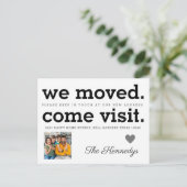 写真を移動した訪問来タイポグラフィ移動 案内ポストカード (スタンド正面)