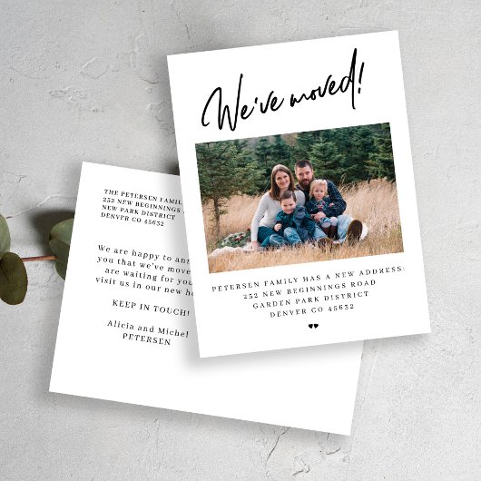 写真を移動しモダンたシンプル。 案内ポストカード