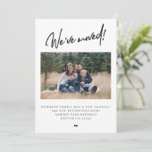 写真を移動しモダンたシンプル。 案内状 (スタンド正面)