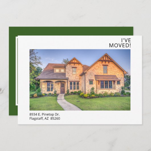 写真を移動しモダンた 案内状 (正面/裏面)