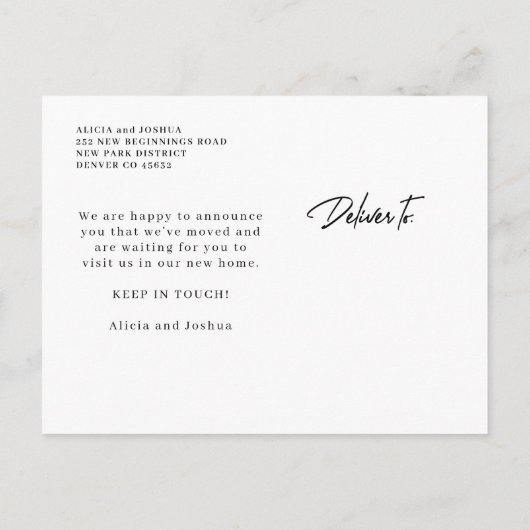 写真を移動カスタムしたモダンシンプルぞ 案内ポストカード (裏面)