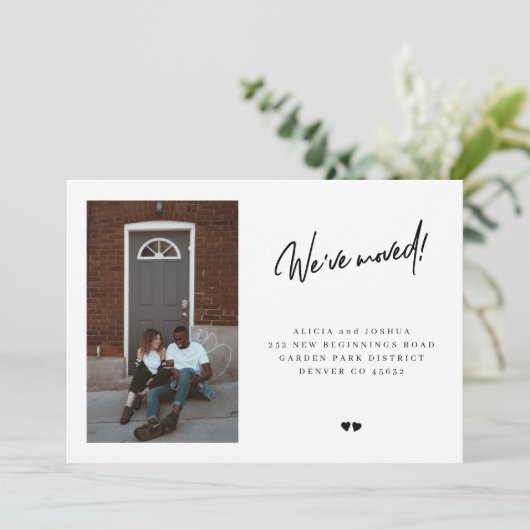 写真を移動カスタムしたモダンシンプルぞ 案内状 (スタンド正面)