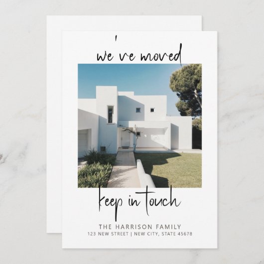 写真を移動モダンしました 案内状 (正面/裏面)