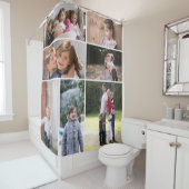 写真を簡単に変更する独自の写真コラージュを作成 シャワーカーテン (インサイチュ)